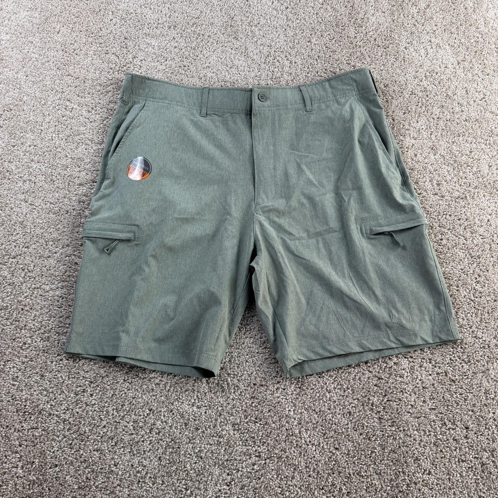 Architect Cargo Shorts Mens 40 Olive Green ActiveFlex Stretch Pockets Summer